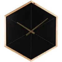 Clayre & Eef Wandklok 50 cm bruin hout muurklok
