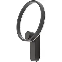 LUCANDE LED-wandlamp Yekta, dimbaar, zwart, Woon-/ Eetkamer, metaal, Design, LED wandlamp