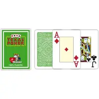 Modiano poker speelkaarten lichtgroen 2 index