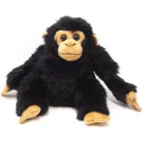 Nature Planet Pluche Chimpansee - 22 cm - knuffel aap - bosdieren knuffel