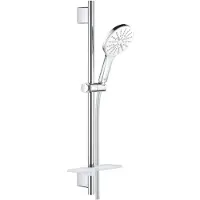 GROHE Rainshower SmartActive 130 Glijstangset - 60 cm - met zeepschaal - chroom/moon white - 26577LS0