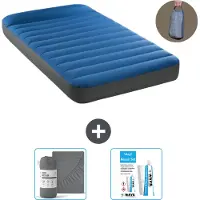 Intex Luchtbed - 1-Persoons - 99 x 191 x 22 cm - Blauw - Inclusief pomp - Hoeslaken en Reparatieset