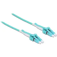 DeLOCK Quick release LC/UPC Duplex optical fiber uniboot kabel | OM3 | LSZH | turquoise | 1 meter