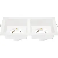 LEDVION – LED Inbouwspot Dubbel Vierkant 162x85mm – Wit – Dimbaar – GU10 – IP20