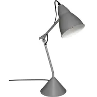 Atmosphera Tafellamp/bureaulampje Design Light Classic - grijs - H62 cm - Bureaulampen