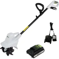 TRUTZHOLM Accu-Frees 20V met 2x 2Ah Accu & Lader - 19cm Werkbreedte 24 Messen - Heavy Duty Gemotoriseerde Dissel Tuinfrees