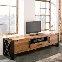 Riess Massief TV-lowboard THOR 200cm gerecycled grenenhout in industrieel design - 40684