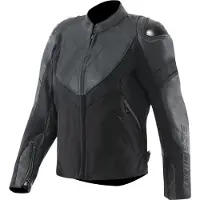 Dainese Iperattiva Dames Zwart Leren / Textiele Motorjas Maat 42