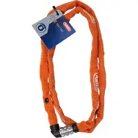 ABUS Fietsslot Kettingslot - 1200 Web - Security level 3 - oranje - 110 cm - Geschikt voor kinderfietsen