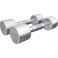Gorilla Sports Dumbellset 8 kg (2 x 4 kg) Chroom