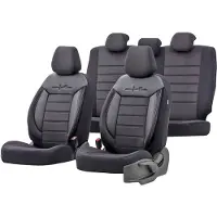 Universeel Universele Stoelhoezen Set Zwart 11 Delig Velours/Stof