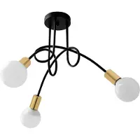 Toolight Paradise 3 Zwart Goud APP517-3C Lamp