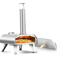 Bighorn Pizza Pellet Oven - Pizzaoven voor Buiten - Pizzaoven Draagbaar - Opvouwbaar - RVS - 15KG - 460°