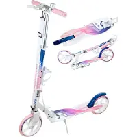 Raven Anabel Marineblauw/Roze 200mm step met rem, bel en bidonhouder