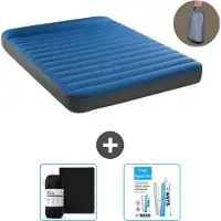 Intex Luchtbed - 2-Persoons - 152 x 203 x 22 cm - Blauw - Inclusief pomp - Hoeslaken en Reparatieset