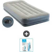 Intex Luchtbed - 1-Persoons - 99 x 191x 30 cm - Grijs - Inclusief pomp en Reparatieset