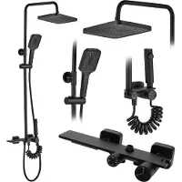 REA Helix Regendouche Zwart 114,5cm