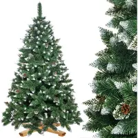 Springos Kunstkerstboom - - 240 cm - PVC - Kunstsneeuw - Tijdloos klassiek