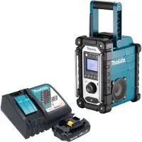 Makita DMR 116 RY1 accu bouwradio 14,4 - 18 V AM FM AUX + 1x accu 1,5 Ah + oplader