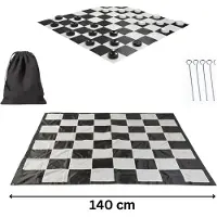Ubergames Tuin Dammen, 8x8, voor buiten en binnen - PVC - 10 cm stenen - Met Nylon Mat 140x140 cm