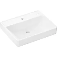 Hansgrohe wastafel Xanuia Q, 600x480 mm, met kraangat, zonder overloop, SMC wit, artikelnummer 61150450