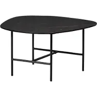 Woood Vajen Salontafel - Marmeren Look - Zwart - 38x70x70