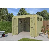 Fjordholz | Tuinhuis QBV3 M 298x298 | Hogedruk Geïmpregneerd Groen