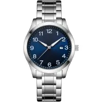 Membeli Zurich Heren Horloge - 40mm Blauw/Zilver - Goed leesbaar -