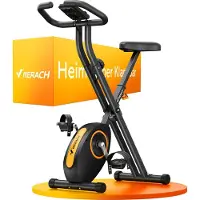 Merach Opvouwbare Hometrainer - Compact en Stil - 16 Niveaus Magnetische Weerstand - LCD-scherm - Tabletsteun - Huishoudelijk Gebruik