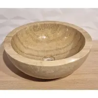 Teakea - Onyx Natuurstenen Waskom Ø40x15 cm - Luxe Ronde Onyx Waskom