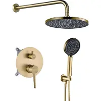 REA Inbouw Regendoucheset Foster Brush Gold + Box