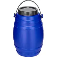 Garronda 4l Kunststof Trommel Met Deksel - Vat - HDPE - Voedselvat – Blauw - GD-STE-BarrelT