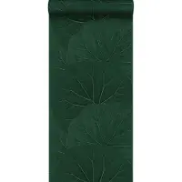 ESTAhome behang grote bladeren emerald groen - 53 cm x 10.05 m - 138997