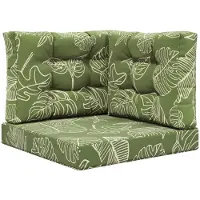 vidaXL Buitenbankkussen Polyester Blad Design 60 x 60 x 8 cm