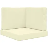 vidaXL Buitenbankkussen Polyester Crèmekleurig 60 x 60 cm