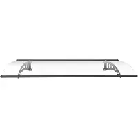 Vente-unique Luifel van aluminium 150 x 90 cm gebogen - zwart - NEONA