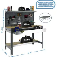 Simonwork (bancos De Trabajo) Bt3 Box Metaalplank 1445x910x610 Mm