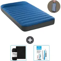 Intex Luchtbed - 1-Persoons - 99 x 191 x 22 cm - Blauw - Inclusief pomp - Hoeslaken en Reparatieset
