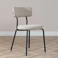 Bronx Scandinavische eetkamerstoel Lyon taupe gerecyclede stof stapelbaar