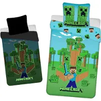 Jerry Fabrics Minecraft Jungle fight Dekbedovertrek Glow in the dark - 140 x 200 cm - Katoen (70 x 90 cm)