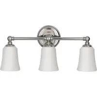 Elstead Lighting Wandlamp Huguenot Lake, dimbaar, chroom / zilver, Badkamer, Glas, Modern, Wandlamp