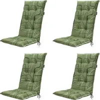 Madison tuinstoelkussen hoge rug joah sage ca. 123x50 cm set van 4