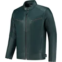 Rusty Stitches leren motorjack, model Dorian, kleur: petrol, maat: XL