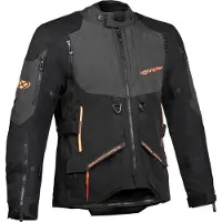 Ixon Ragnar Zwart Antraciet Oranje Textiele Motorjas Maat XL