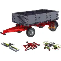 Mould King 17021 - Tractor Supplement Pack - Hooischudder - Cultivator - Aanhangwagen - Maaier - Gemaakt voor 17020(Tractor) en 17019