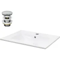 LuxeBath Wastafel 610x465x175 mm, wit, keramisch