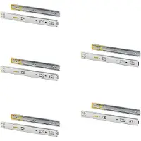 Emuca Set Kogelgeleiders Voor Laden Met Volledige Uittrek En Push-to-open 45 Mm