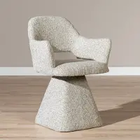 Livin24 Eetkamerstoel Josh draaibaar chenille taupe