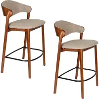 Dutchbone barkruk babington (set van 2) Babington Counter/ Barkruk 65 cm Walnoot - Set van 2