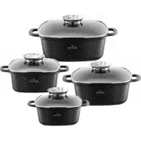 Zilner Set van 3 pannen en koekenpannen, 2.5, 3.5, 4.5 en 6.5 liter, merk , model ZL-8555